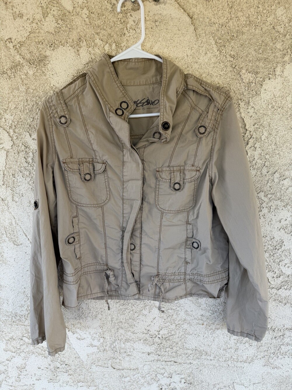 Vintage Mossimo Kaki Utility Jacket Lightweight Y2K Women's Size XL